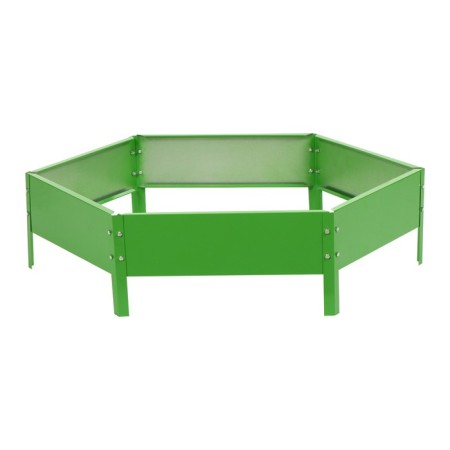 The flowerbed is galvanized, d = 80 cm, h = 15 cm, bright green, Greengo-8