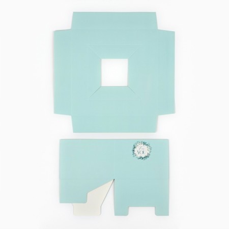 Box Gift folding carrion for colors, packaging, "turquoise", 20 x 20 x 4 cm-6