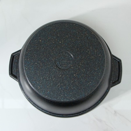 Granit Ultra, 4 l, 4 l, d = 28 cm, glass cover, anti-stick coating, black color, black-2