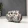 Souvenir Polystone "Owes - A hug, with golden eyes" 6.5x13x3.5 cm