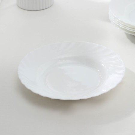 A set of soup plates Luminarc Trianon, 650 ml, d = 22 cm, glass ceramics, 6 pcs, white color-1