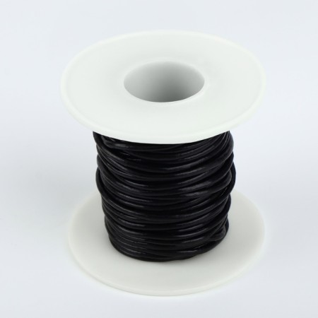 Weaving cord, genuine leather, d = 2 mm, 10 ± 0.5 m, black color-6