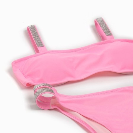 Separate Minaku swimsuit with rhinestones pink color, size 42-7