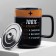 Ceramic “charge” mug, 250 ml, black color