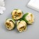 Budon on the leg for decoration "Rose Pionoid bud" green 2.5x3 cm