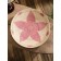 Decorative wicker rattan "Flower", 50x50x5 cm, pink