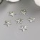 Decor for creativity Metal "Stars" silver set 50 pcs 1x1 cm