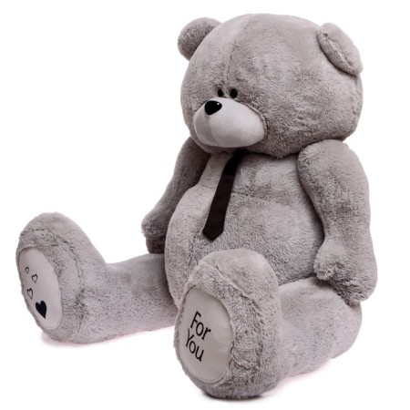 Soft toy "Grandfather Bear", gray color, 190 cm-1
