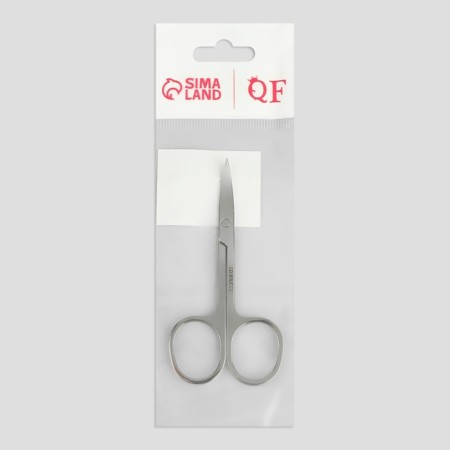 Scissors manicure, bent, wide, 9 cm, silver color-5