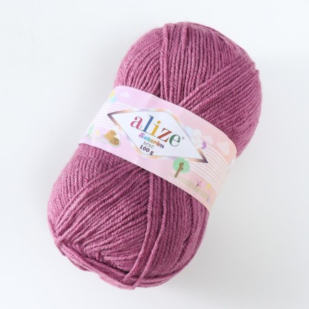Yarn "Sekerim Bebe" 100% acrylic 320m/100g (28 dry rose)-1