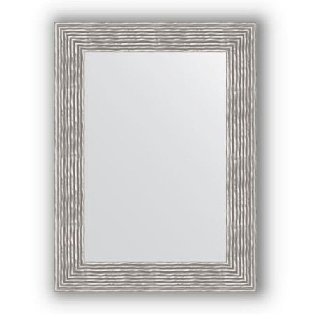 Mirror in the baguette frame - a wave of chrome 90 mm, 60 x 80 cm, evoForm