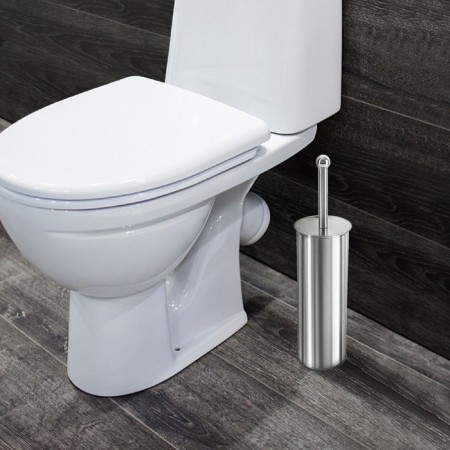 Black toilet with a stand with a stand, 9.5 × 9.5 × 37 cm, color chromium-2