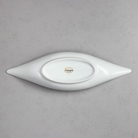 Board salad bowl, 350 ml, gold stroke, porcelain, Iran-3