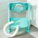 Children's lining - a seat on the toilet, soft, with a step, the color is turquoise