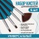 A set of brushes for building and design of nails, 4 pcs, 18.5 cm, black color