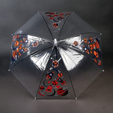 Umbrella Children's "Cosmos" semi -automatic transparent, d = 90cm-4