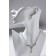 Set 2 objects: earrings, necklace “vernissage” pearl drop, white color in silver, 45 cm