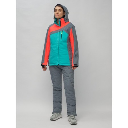 Ski costume is female, size 42, green color-15