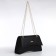 Women's bag made of artificial leather with a valve, 26x16x9 cm, black