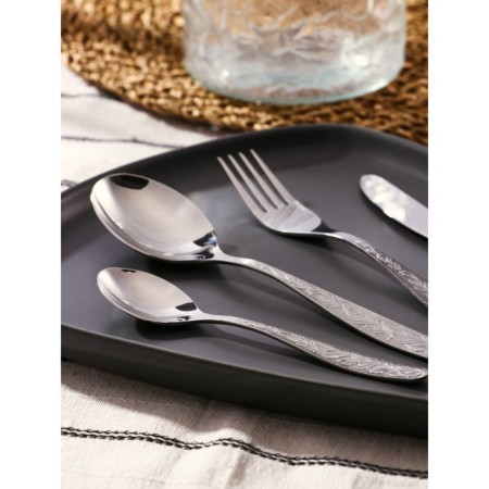 Dining table "Uralochka", 24 items, thickness 2 mm, cardboard box, silver color-1