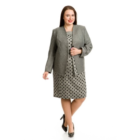 Women's dress, size 54, gray color-5