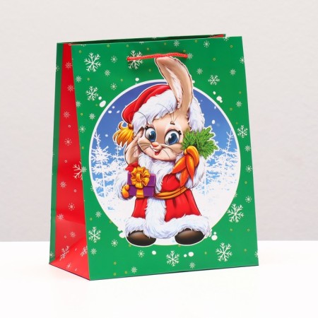 Gift package "Bunny Santa Claus", 18 x 22.3 x 10 cm