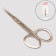 Scissors are manicure, for cuticles, bent, narrow, 8.5 cm, golden color