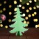 Wooden souvenir "Christmas tree", 15 cm, green