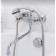 Bath mixer RMS SL71-143, two-wound, long spout, shower watering can and hose, chrome