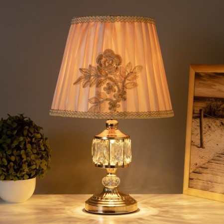 Table lamp "Enthusiasm" 1x60W E27 gold belt backlight 26x26x46 cm Risalux-1