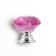 Cappio “diamond” pen pen, pink, glass, d = 30 mm, 8 pcs.
