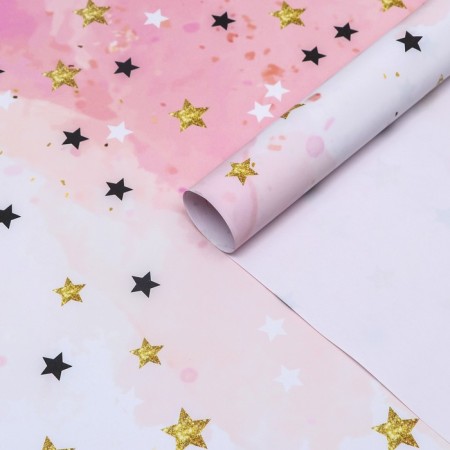 Package Paper, glossy "stars", 69 x100 cm