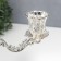 Summary of Metal for 3 candles "Vine vine" silver 22x7.5x25 cm