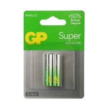 Battery Alkalin GP Super, AAA, LR03-2BL, 1.5V, blister, 2 pcs.