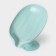 Soap dish with a drain drain, on a suction cup, 12.5 × 9 × 10 cm, turquoise color