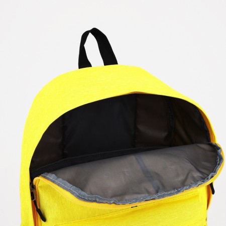 School backpack from lightning textiles, Fulldorn, external pocket, yellow color-5