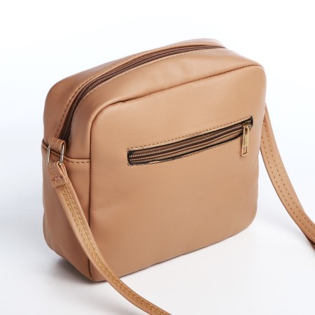 Cross-Bodi Bag on a zipper, beige color-1