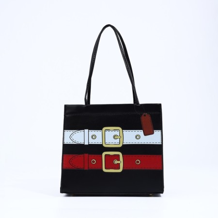 Female bag, lightning tout, black color