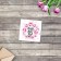 Mini -postcard "Congratulations", wreath, 7 x 7 cm