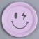 Papal plate "Smile", in a set of 6 pcs., Lilac color