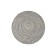 Eco -river jute round, size 80x80 cm, black color, gray color