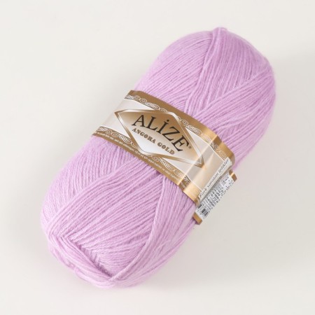 Yarn "Angora Gold" 20% wool, 80% acrylic 550m/100g (27 lilac)-1