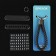 Key keychain, loop with a mobile phone number, black