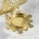 Climb "Christmas tree with stars" metal for one candle, 6.6x10x13 cm, golden
