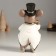 Polystone souvenir "Mouse in the cylinder and white tailcoat" 8x8x16.5 cm