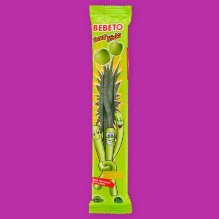 Chewing marmalade Bebeto Sour Sticks, with an apple taste, 30 g