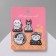 Set of icons (4pcs) "Three cats and dog" doctors, colored in black metal