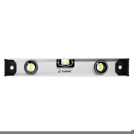 Aluminum tundra level "Rail", 3 eyes (1 rotary), 400 mm-2