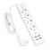 Network filter Cablexpert Exnovo Exn-4-U4-W-2, 4P, 16A, 4xUSB, 3.1A, 2M, Ur. Protection 4+, White