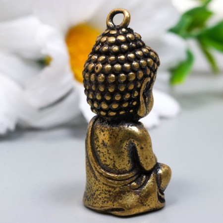 Souvenir brass "Little Buddha" 3.1x1.5 cm-2